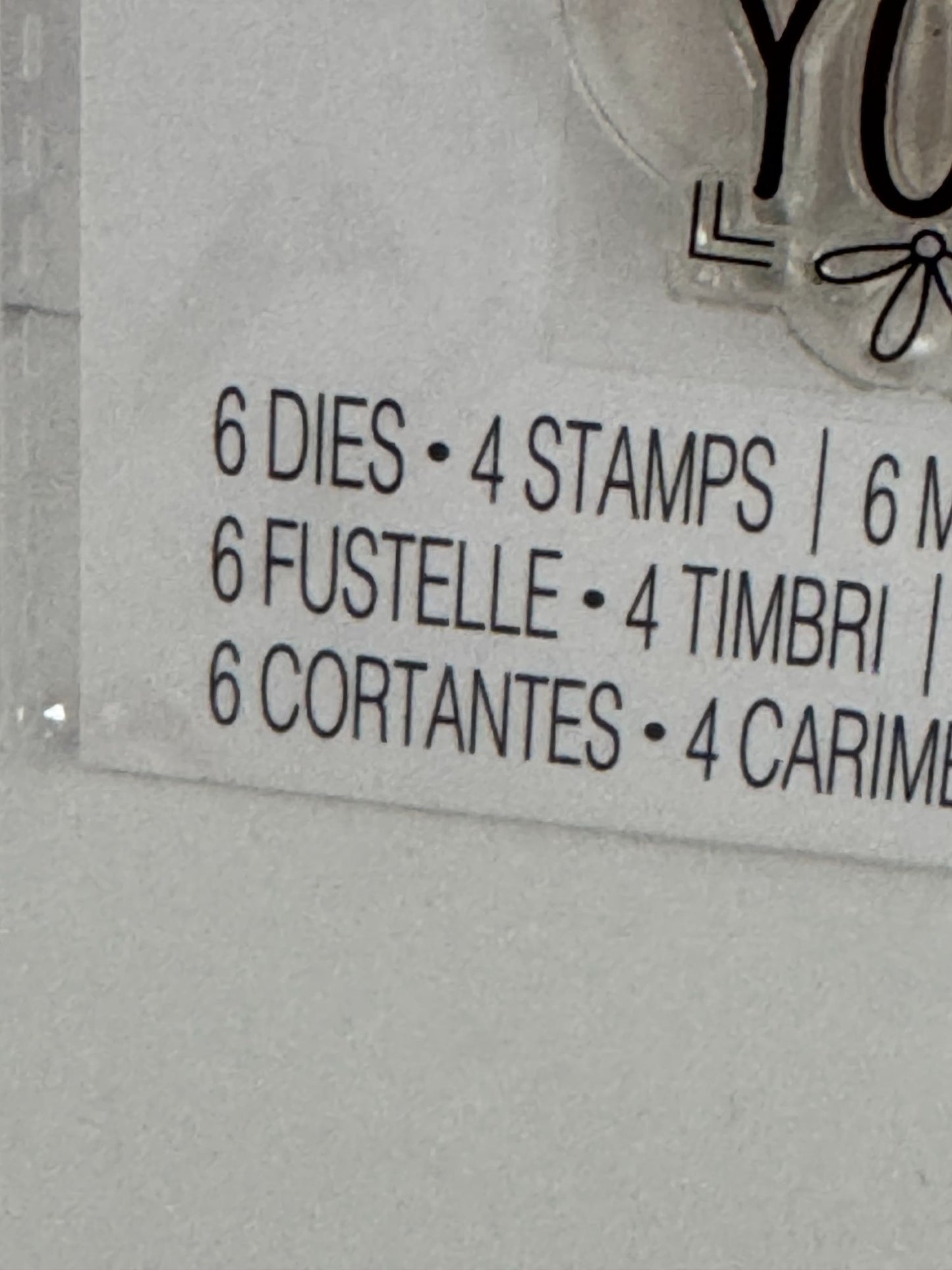 Sizzix Framelits 6 Dies 4 Clear Stamps Layered Labels Frames Birthday Cardmaking