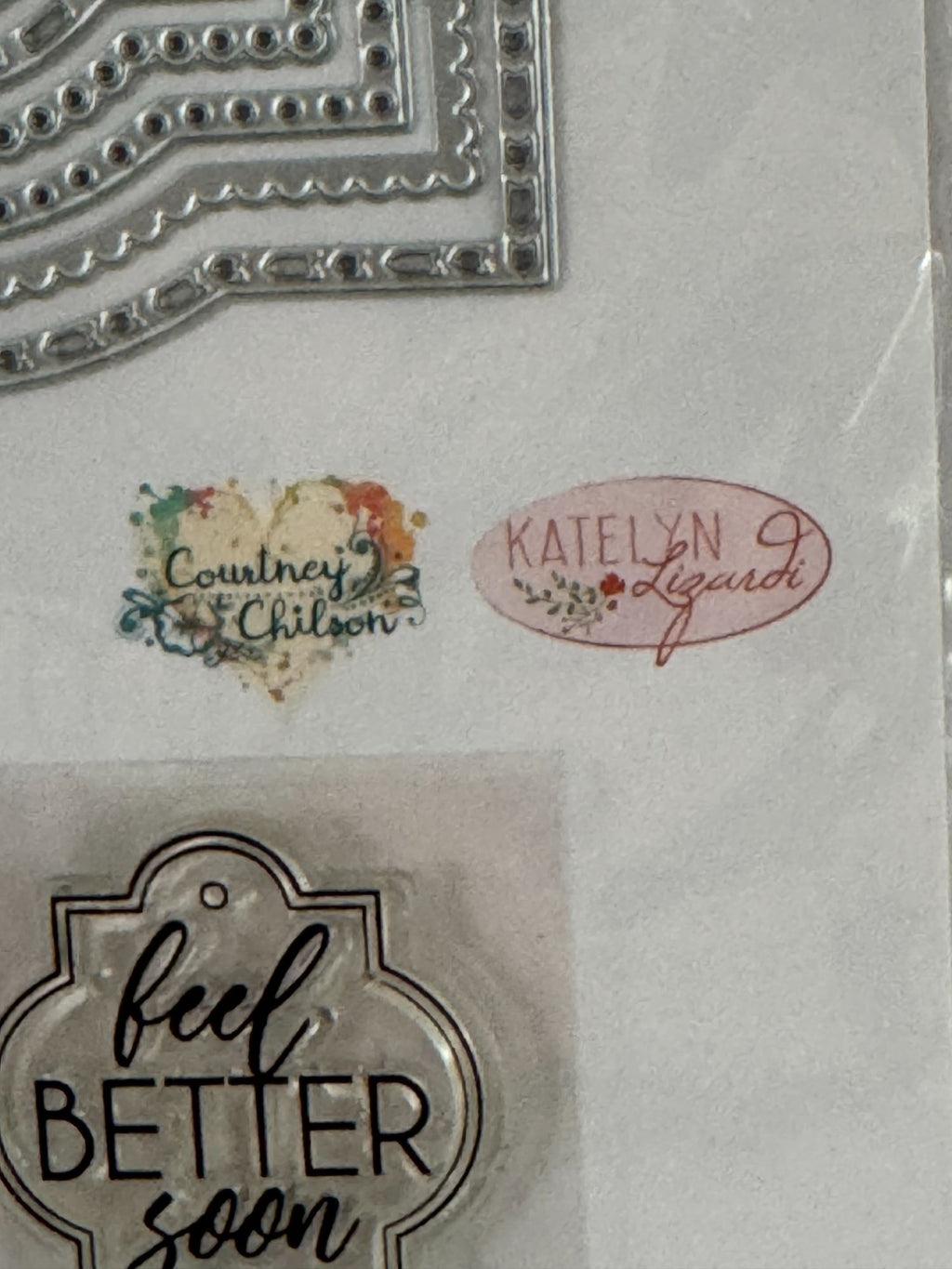 Sizzix Framelits 6 Dies 4 Clear Stamps Layered Labels Frames Birthday Cardmaking