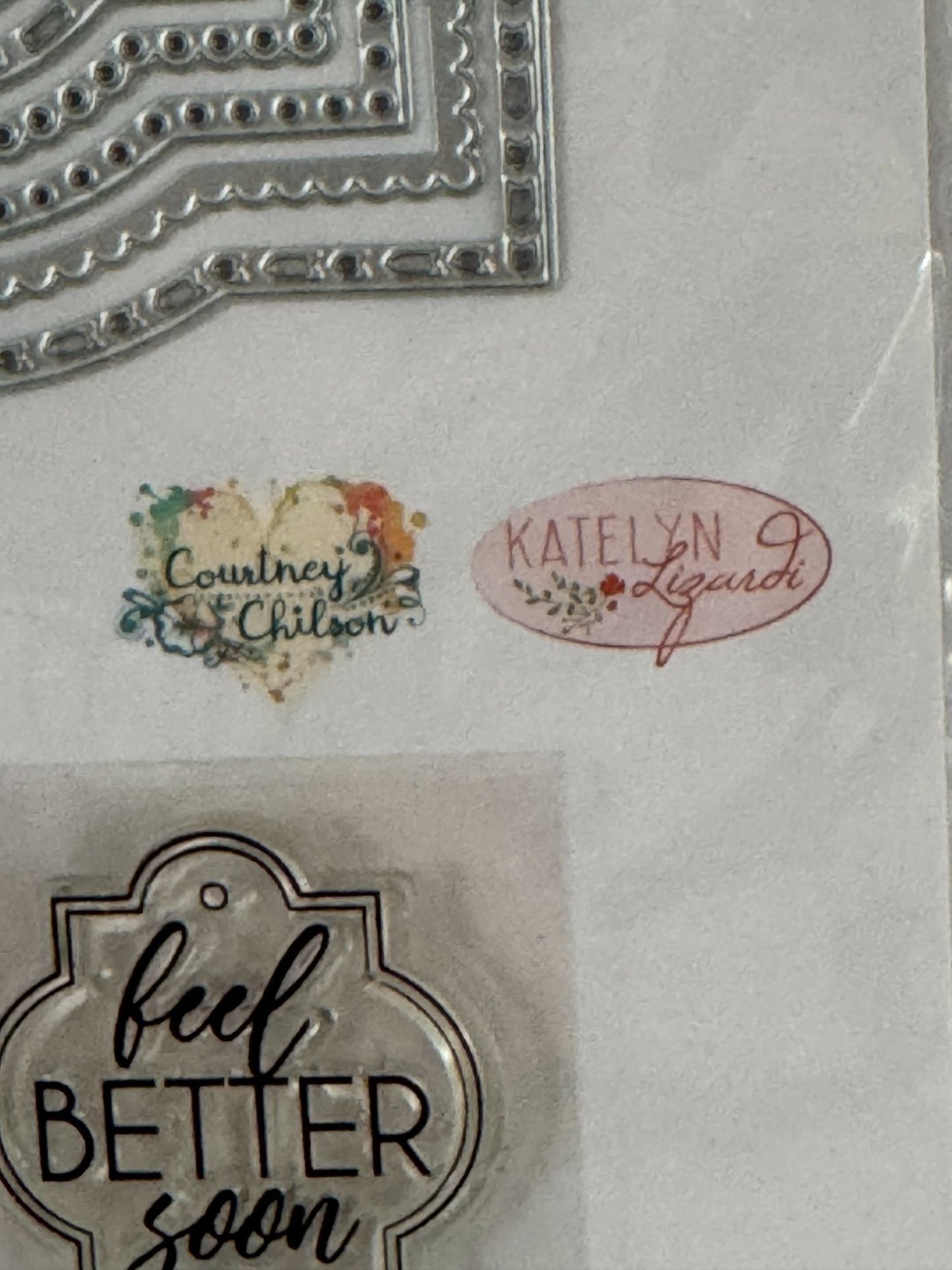 Sizzix Framelits 6 Dies 4 Clear Stamps Layered Labels Frames Birthday Cardmaking