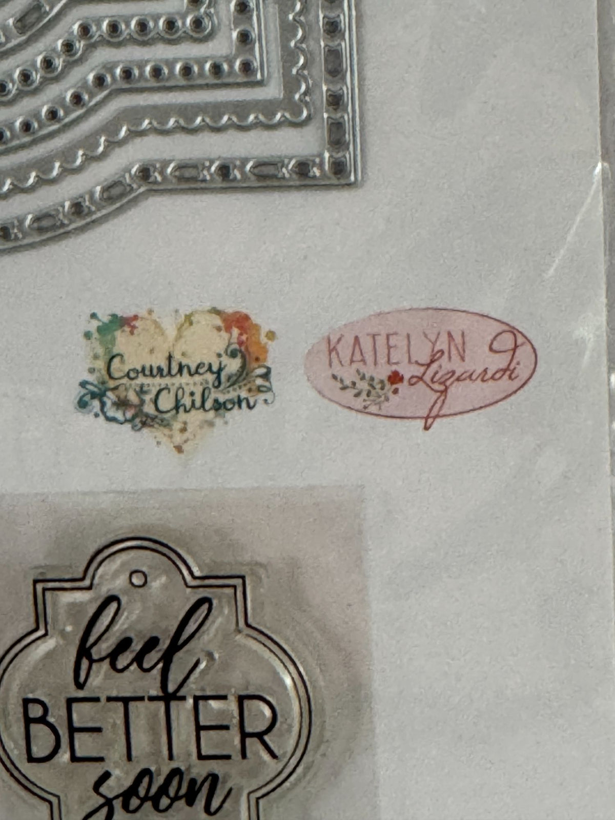Sizzix Framelits 6 Dies 4 Clear Stamps Layered Labels Frames Birthday Cardmaking