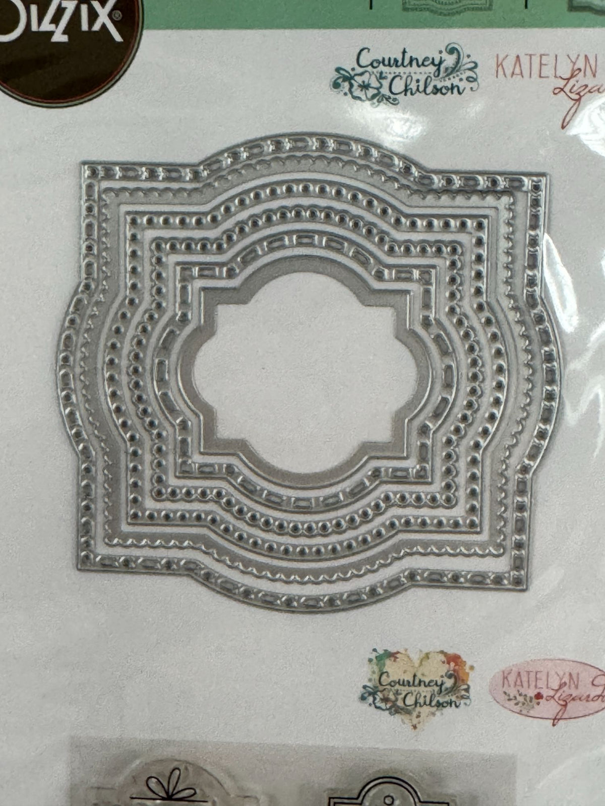 Sizzix Framelits 6 Dies 4 Clear Stamps Layered Labels Frames Birthday Cardmaking