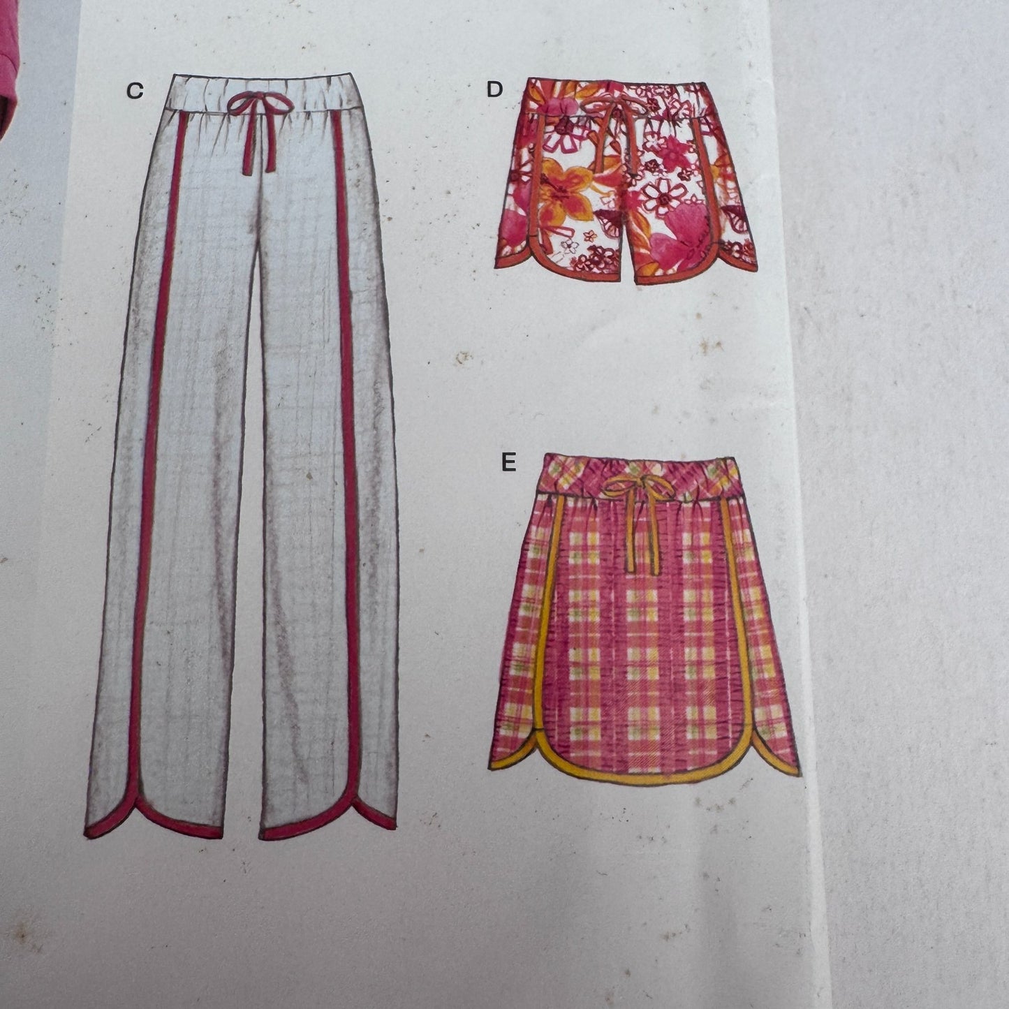 Simplicity Sewing Pattern 6358 Lounge Set Loungewear Tops Shorts Pants Y2K 8-18 Uncut Casual