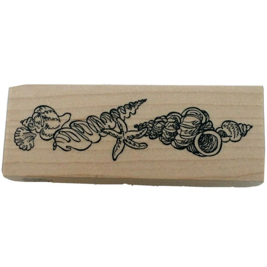 PSX Seashells Stamp Beach Shell Collection Border Seaside Ocean Nautical G2323