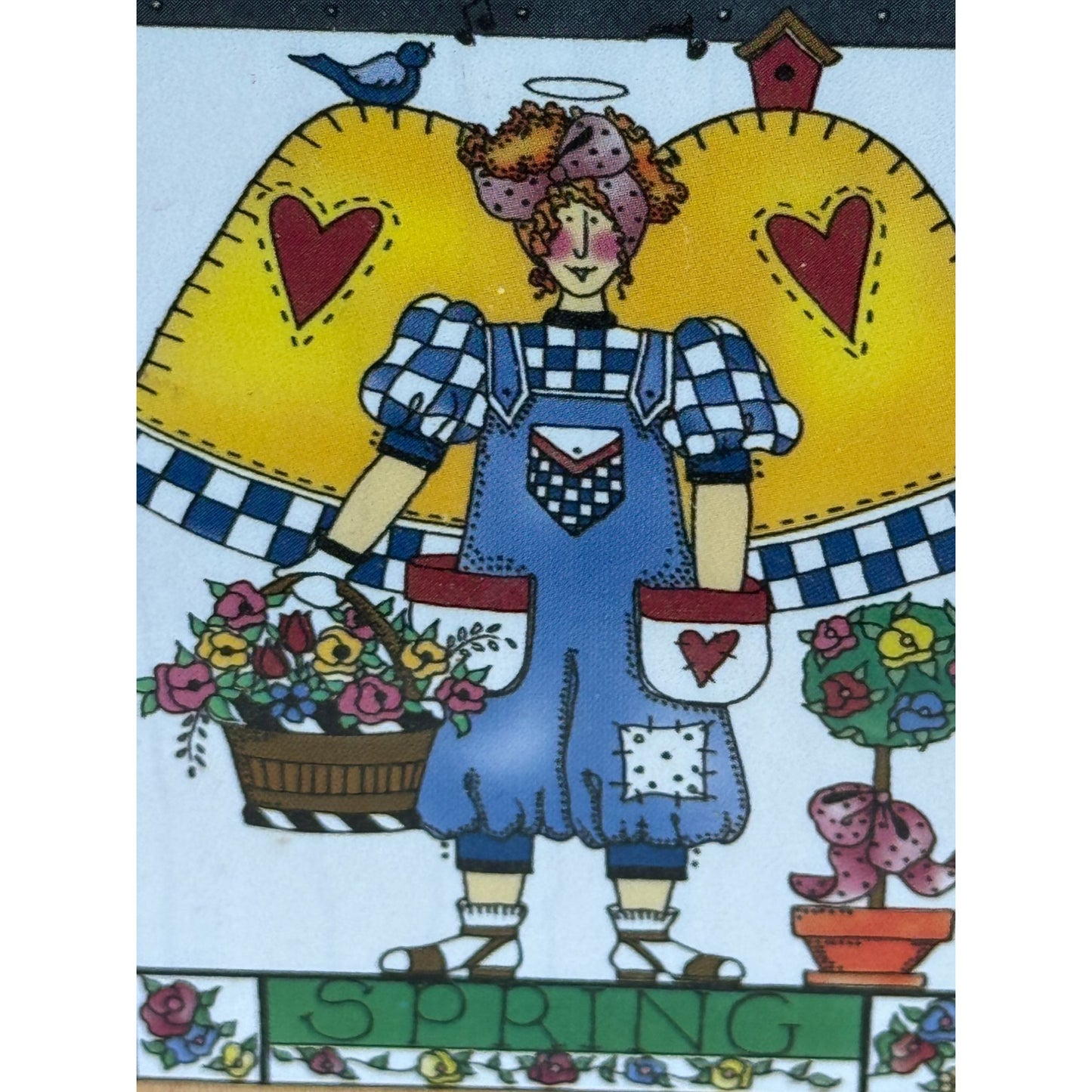 Inkadinkado Rubber Stamp Spring Angel Season Gardener Topiary Bird Alma Lynne
