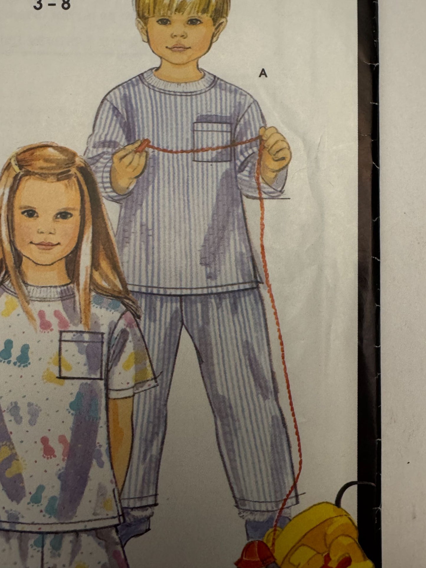 Simplicity Sewing Pattern 8490 Kids Pajamas 3-8 Short & Long Sleeve Easy To Sew