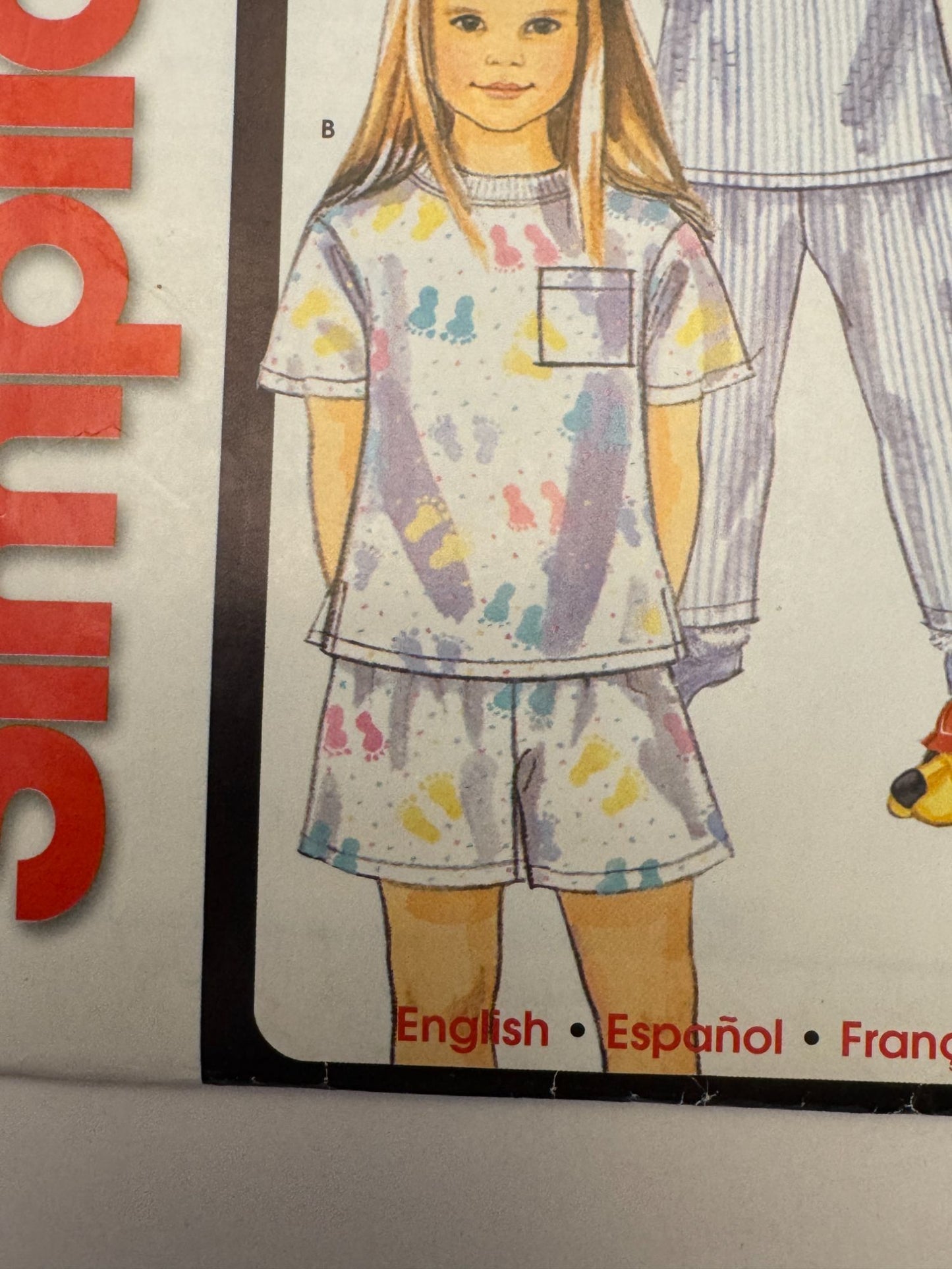 Simplicity Sewing Pattern 8490 Kids Pajamas 3-8 Short & Long Sleeve Easy To Sew