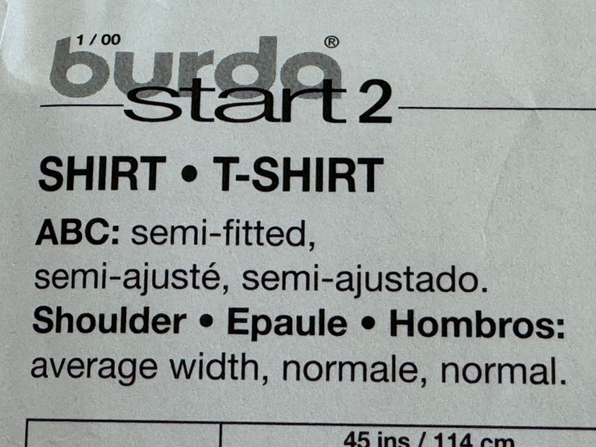 Burda Sewing Pattern 8998 T-Shirt Shirt Top Casual Semi-Fitted Sizes 10-24 Uncut