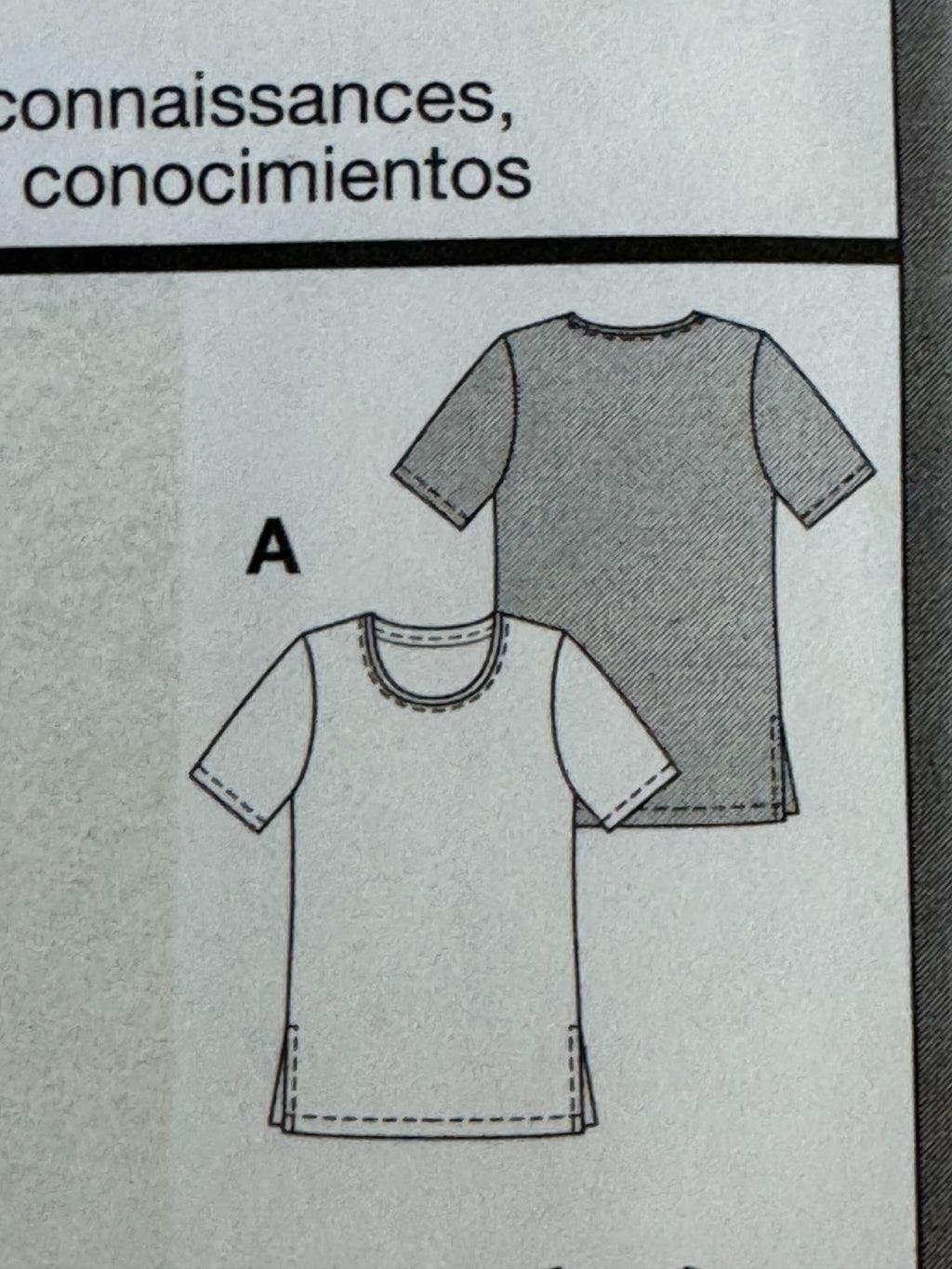 Burda Sewing Pattern 8998 T-Shirt Shirt Top Casual Semi-Fitted Sizes 10-24 Uncut