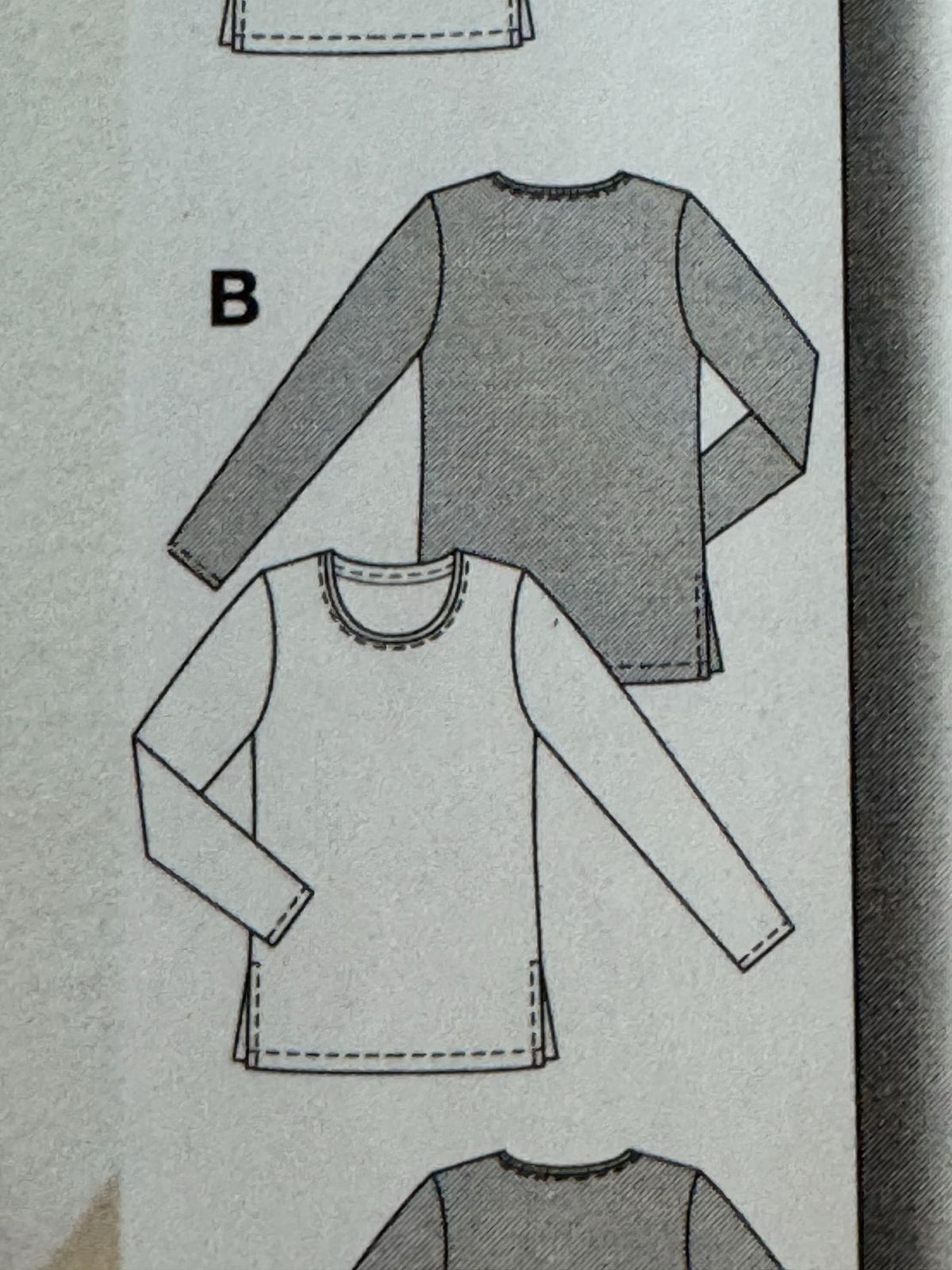 Burda Sewing Pattern 8998 T-Shirt Shirt Top Casual Semi-Fitted Sizes 10-24 Uncut