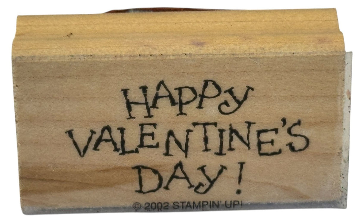 Stampin Up Rubber Stamp Happy Valentines Day Card Making Words Sentiment Love