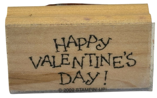 Stampin Up Rubber Stamp Happy Valentines Day Card Making Words Sentiment Love