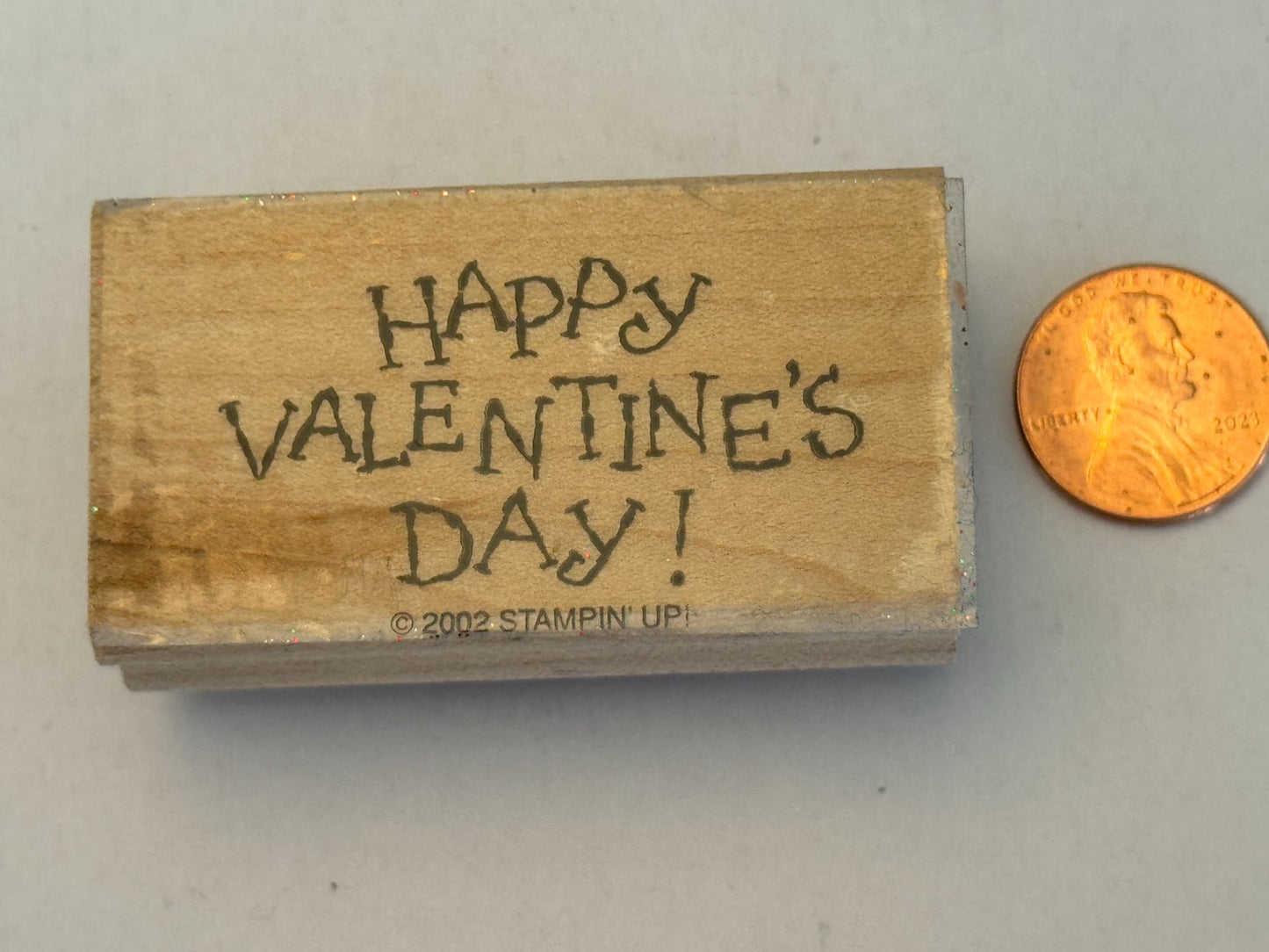 Stampin Up Rubber Stamp Happy Valentines Day Card Making Words Sentiment Love