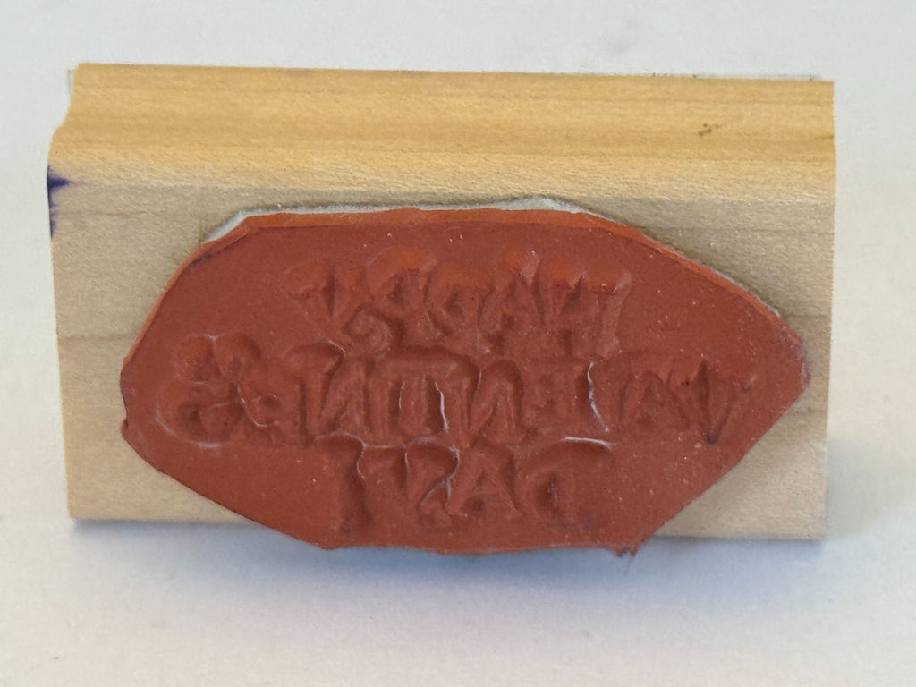 Stampin Up Rubber Stamp Happy Valentines Day Card Making Words Sentiment Love