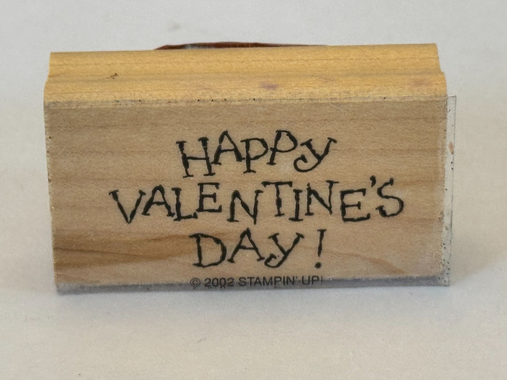 Stampin Up Rubber Stamp Happy Valentines Day Card Making Words Sentiment Love