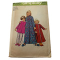 Simplicity Sewing Pattern 9688 Girls Robe Top Pants Pajamas Vintage 1970s UC 14