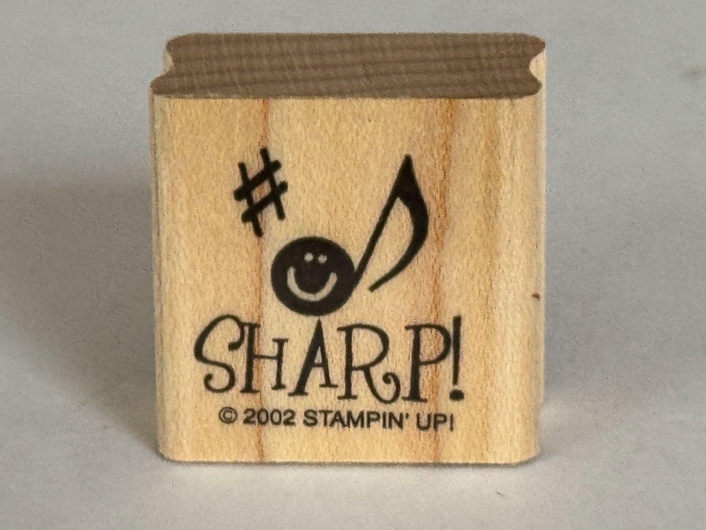 Stampin Up Rubber Stamp Musical Note Sharp Music Teacher Paper Grading Message