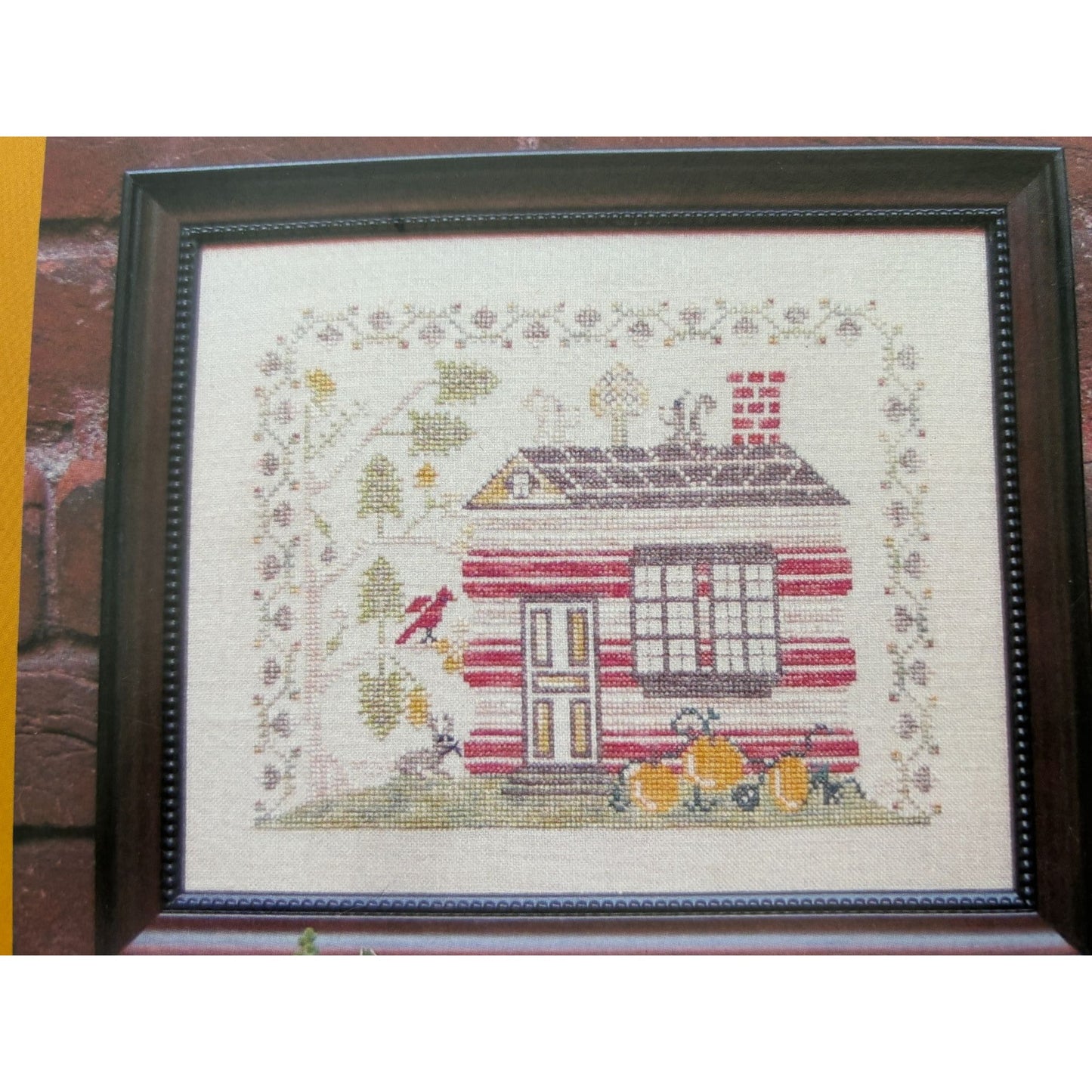 The Workbasket Counted Cross Stitch Pattern Autumn House Fall Season Cabin 389