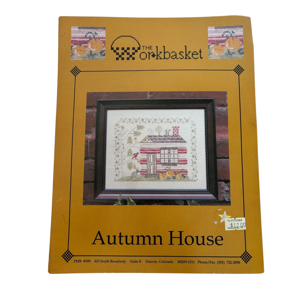 The Workbasket Counted Cross Stitch Pattern Autumn House Fall Season Cabin 389