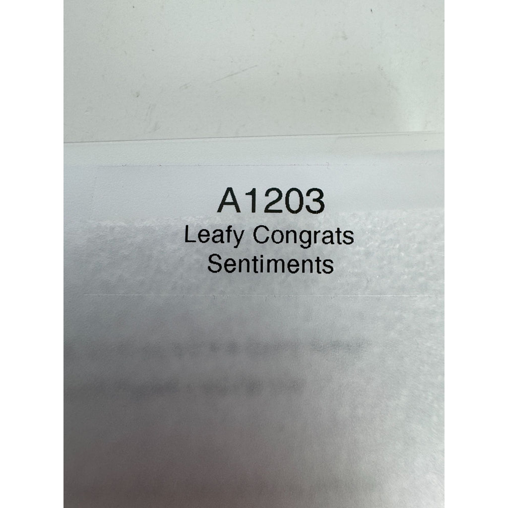 CTMH My Acrylix Acrylic Stamp Leafy Congrats Sentiments A1203 Congratulations