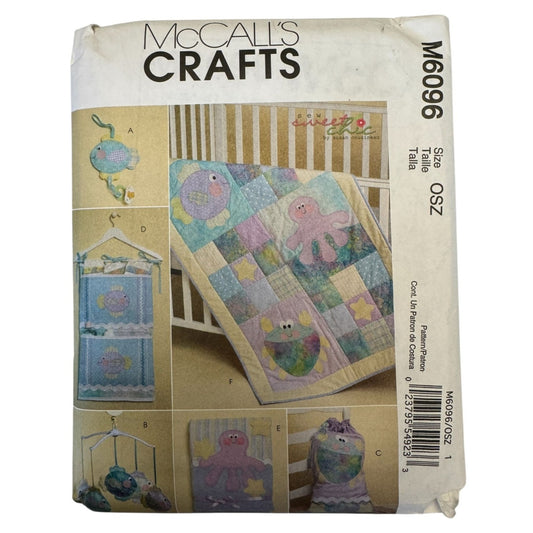 McCalls Sewing Pattern M6096 Baby Nursery Decor Quilt Blanket Sew Sweet Chic Uncut