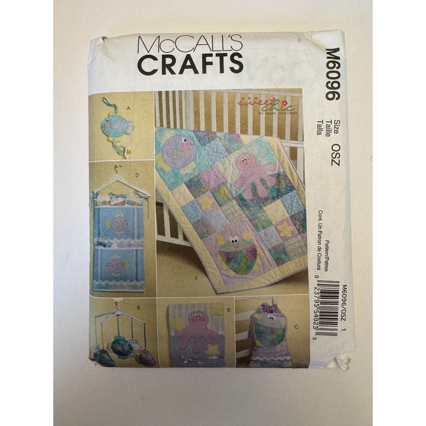 McCalls Sewing Pattern M6096 Baby Nursery Decor Quilt Blanket Sew Sweet Chic Uncut