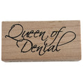 River City Rubber Works Rubber Stamp Queen of Denial Cardmaking Funny Sarcastic Words Humor