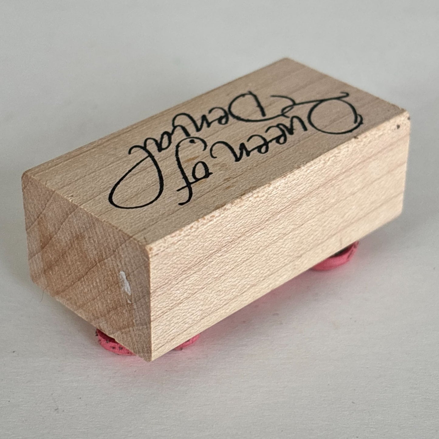 River City Rubber Works Rubber Stamp Queen of Denial Cardmaking Funny Sarcastic Words Humor