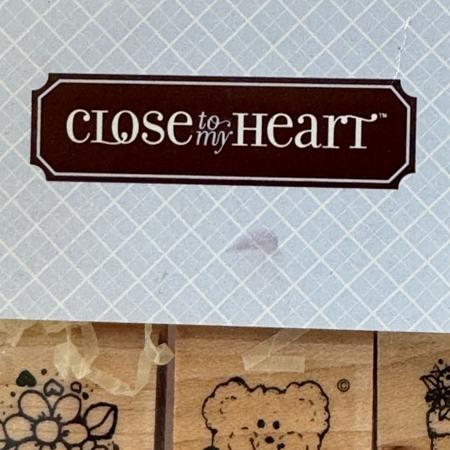 Close To My Heart Wooden Rubber Stamp Set 26 Fruit To From Birthday Pig Small