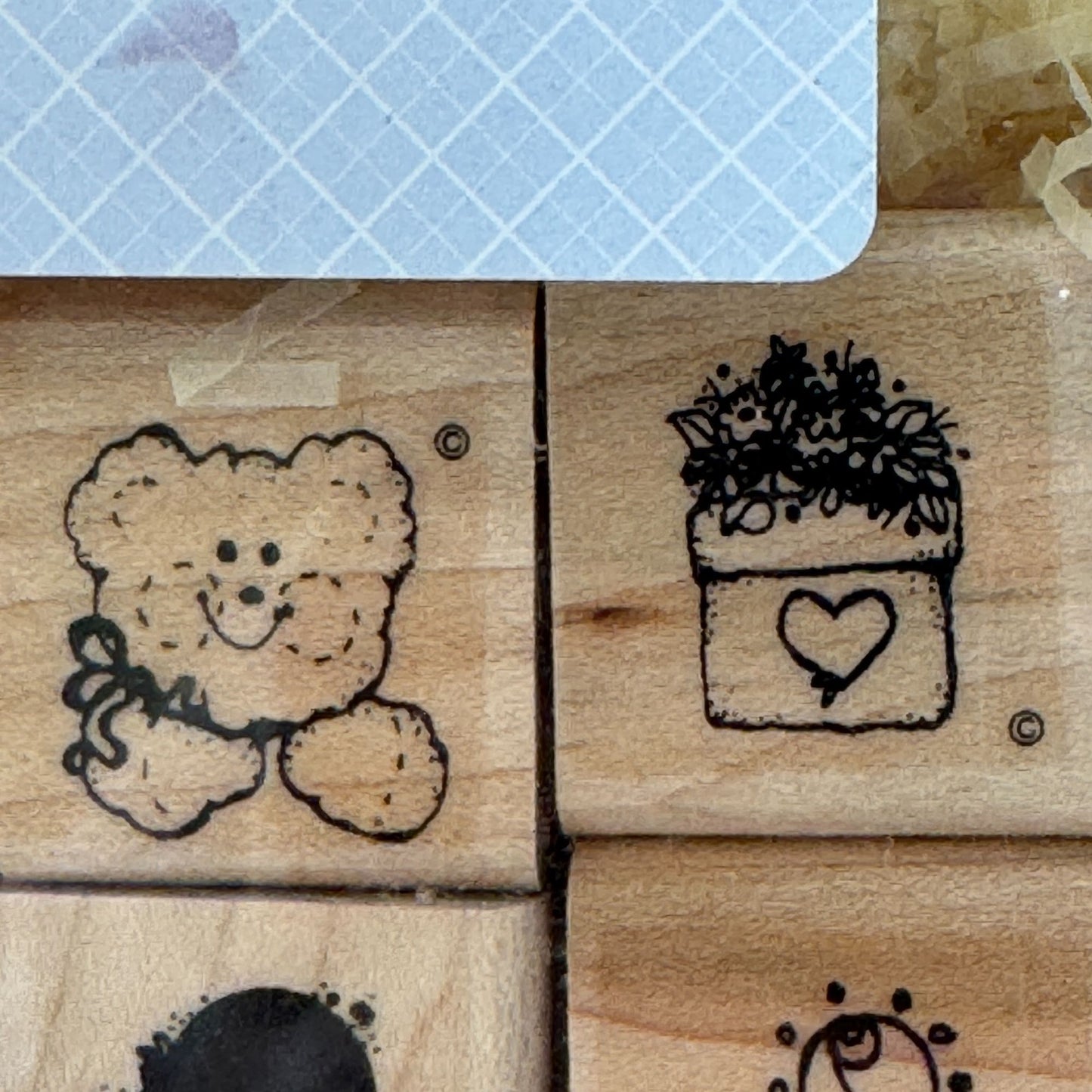 Close To My Heart Wooden Rubber Stamp Set 26 Fruit To From Birthday Pig Small