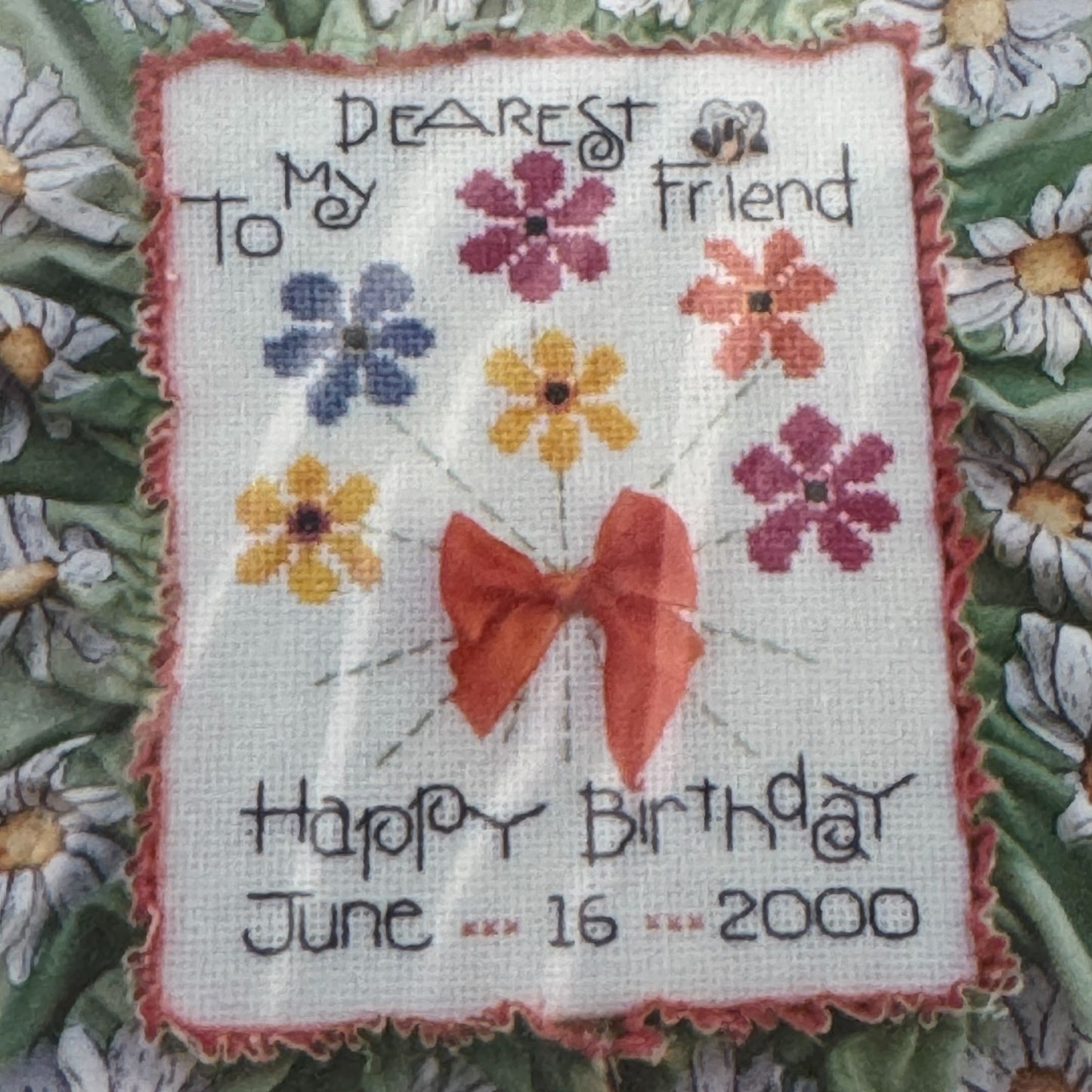 Trail Creek Farm Cross Stitch Pattern Happy Birthday Card Sign Friendship Craft