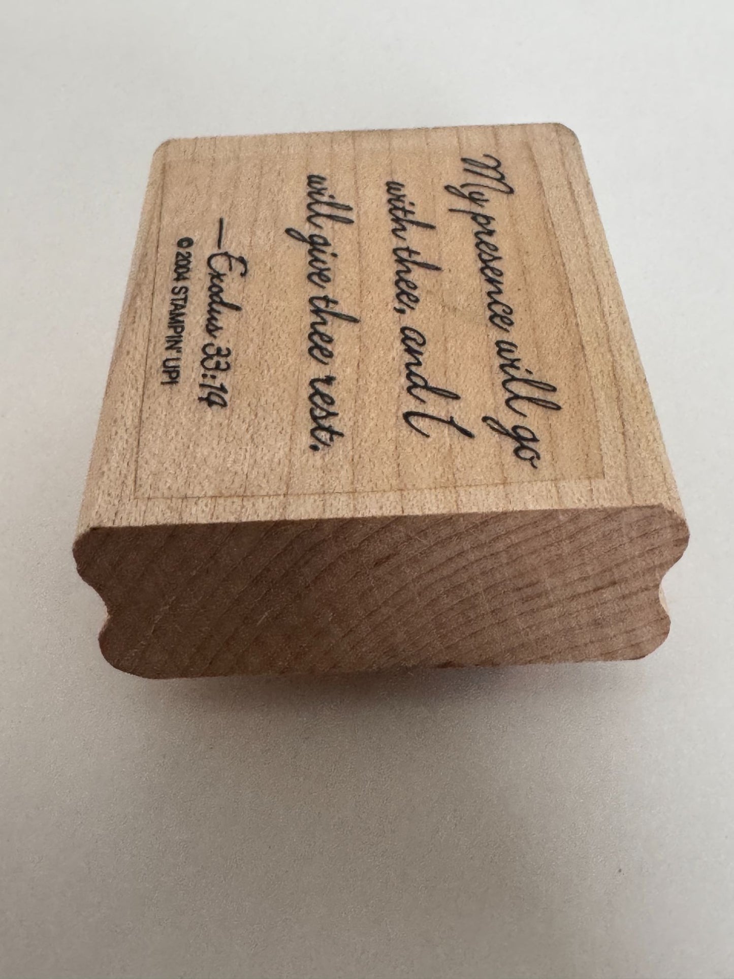 Stampin Up Rubber Stamp Exodus Bible Verse God Presence Rest Christian Religious