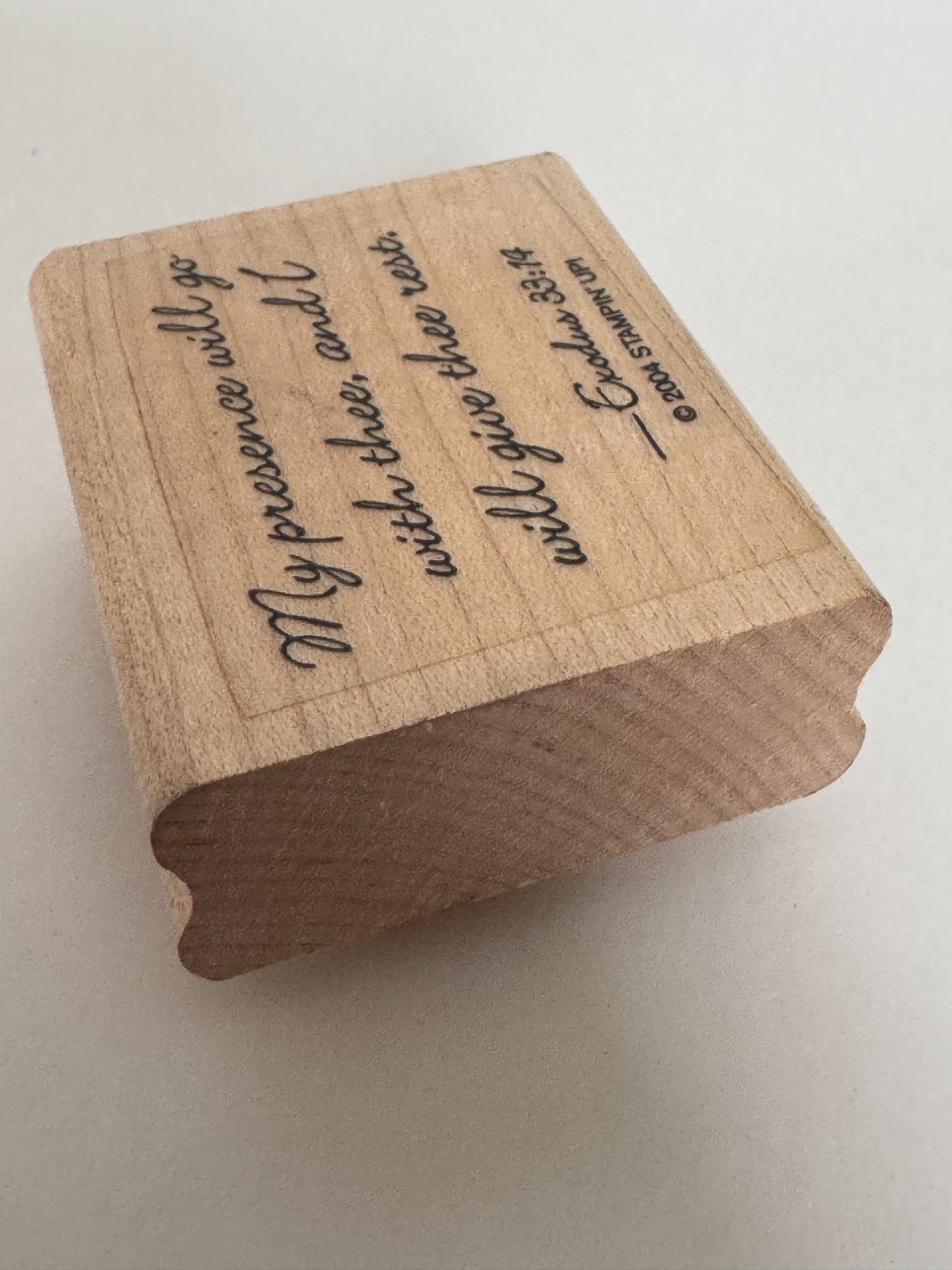 Stampin Up Rubber Stamp Exodus Bible Verse God Presence Rest Christian Religious