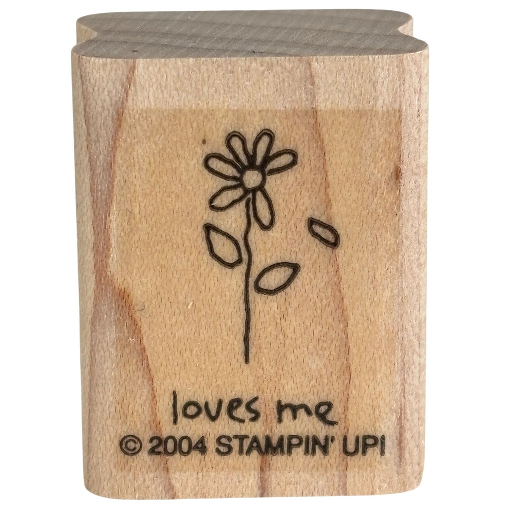 Stampin Up Rubber Stamp He Loves Me He Loves Me Not Flower Mini Daisy Cardmaking