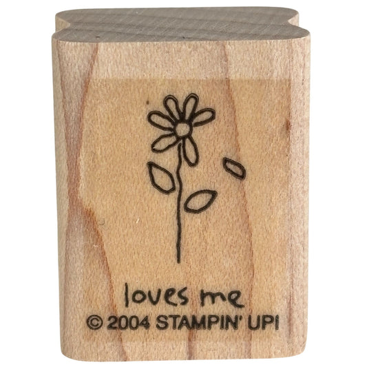 Stampin Up Rubber Stamp He Loves Me He Loves Me Not Flower Mini Daisy Cardmaking