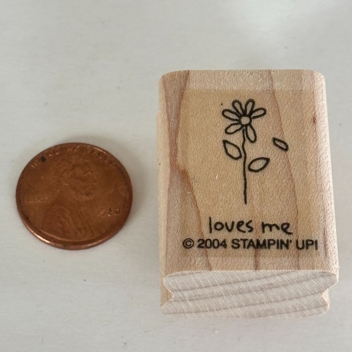 Stampin Up Rubber Stamp He Loves Me He Loves Me Not Flower Mini Daisy Cardmaking