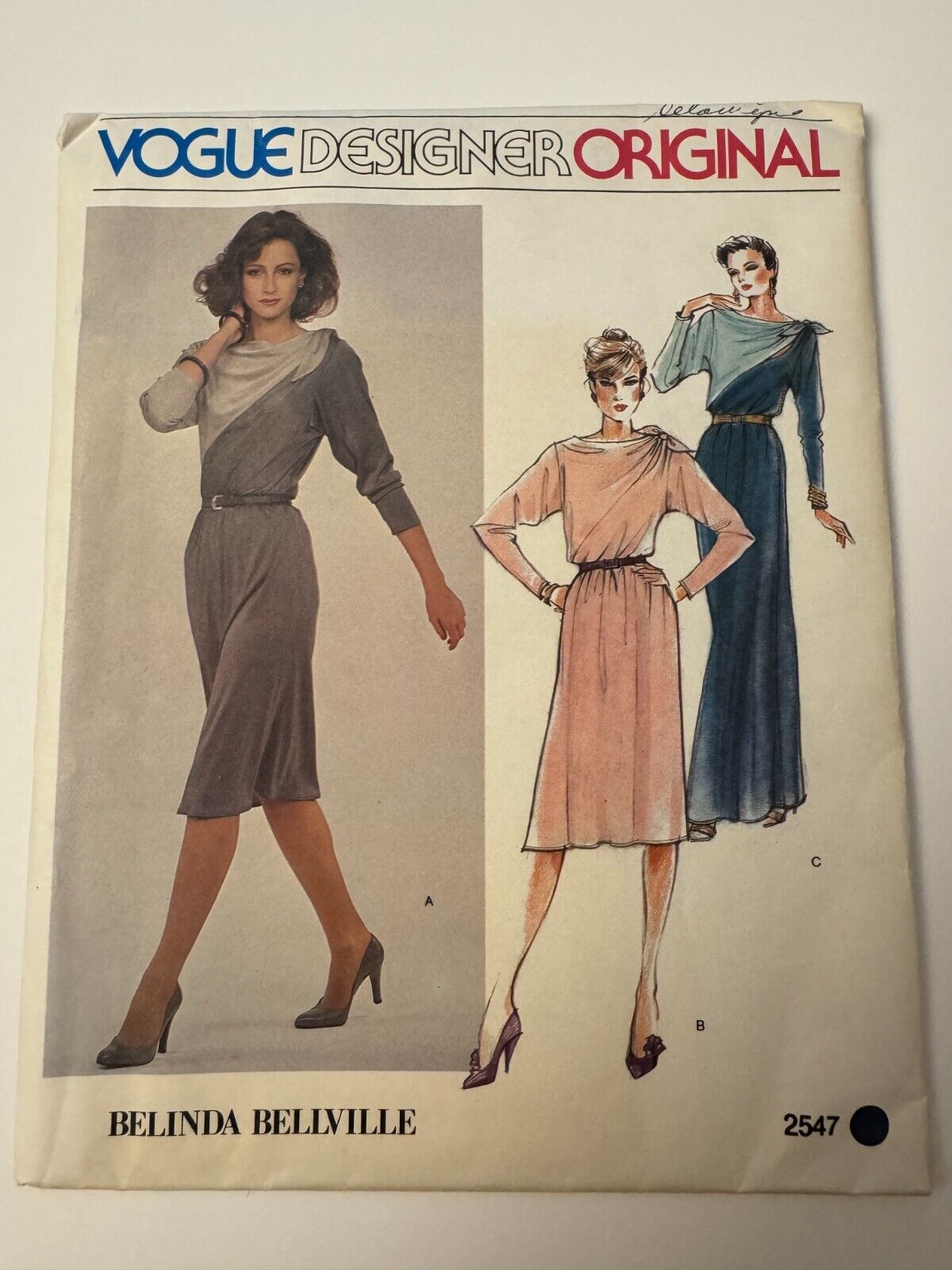 Vogue Designer Original Sewing Pattern 2547 Dress Belinda Bellville Sz 10 Uncut