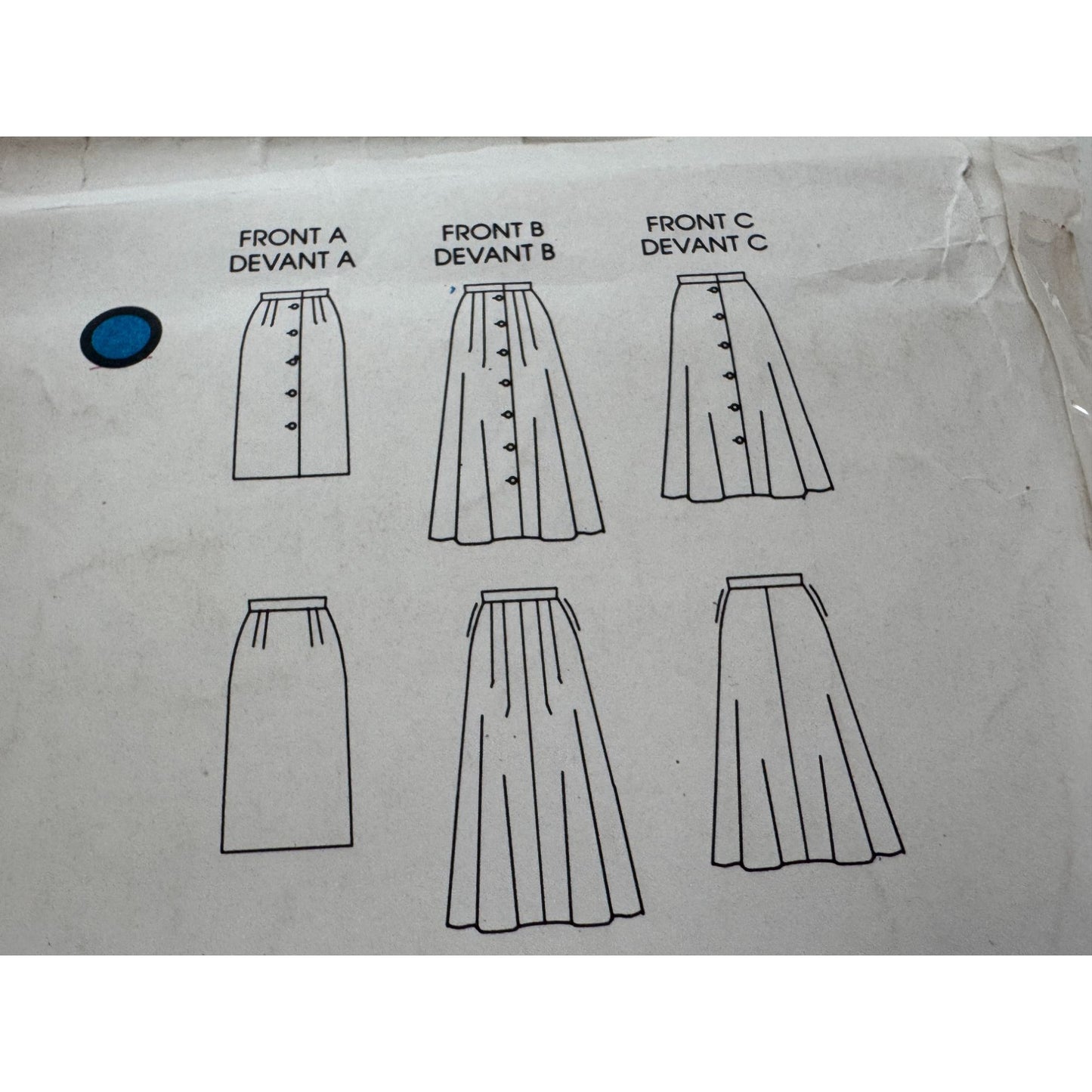 Vogue Sewing Pattern 9946 Straight or Slightly Flared Skirt Modest Long 8 10 12