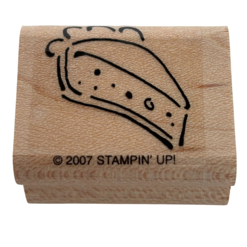 Stampin Up Rubber Stamp Pumpkin Pie Slice Food Dessert Thanksgiving Card Making