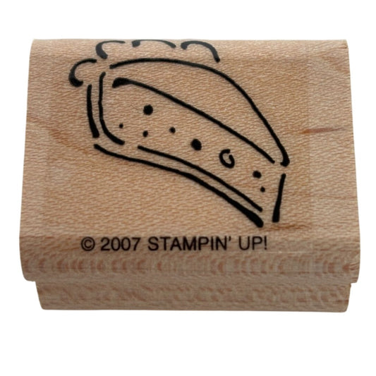 Stampin Up Rubber Stamp Pumpkin Pie Slice Food Dessert Thanksgiving Card Making