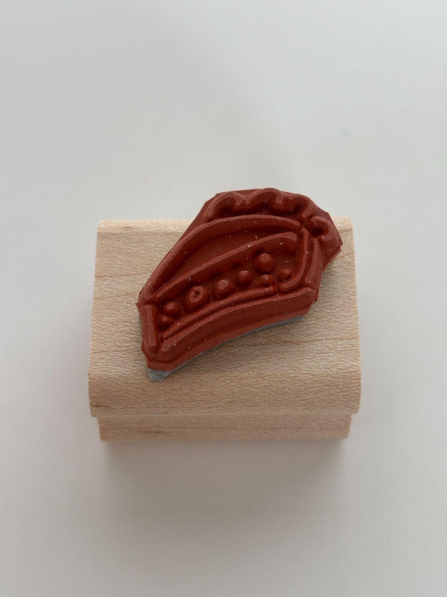 Stampin Up Rubber Stamp Pumpkin Pie Slice Food Dessert Thanksgiving Card Making