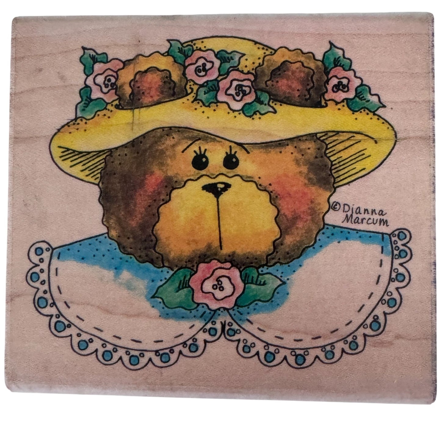 Stampassions Rubber Stamp Beary Elegant Teddy Bear Tea Party Invitation Cardmaking Large