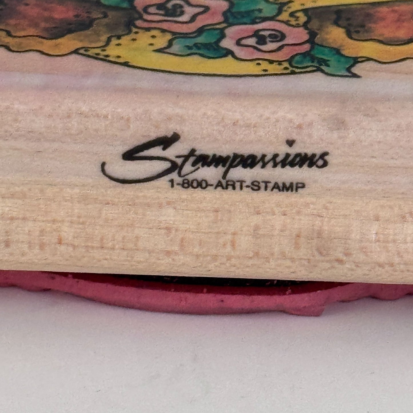 Stampassions Rubber Stamp Beary Elegant Teddy Bear Tea Party Invitation Cardmaking Large