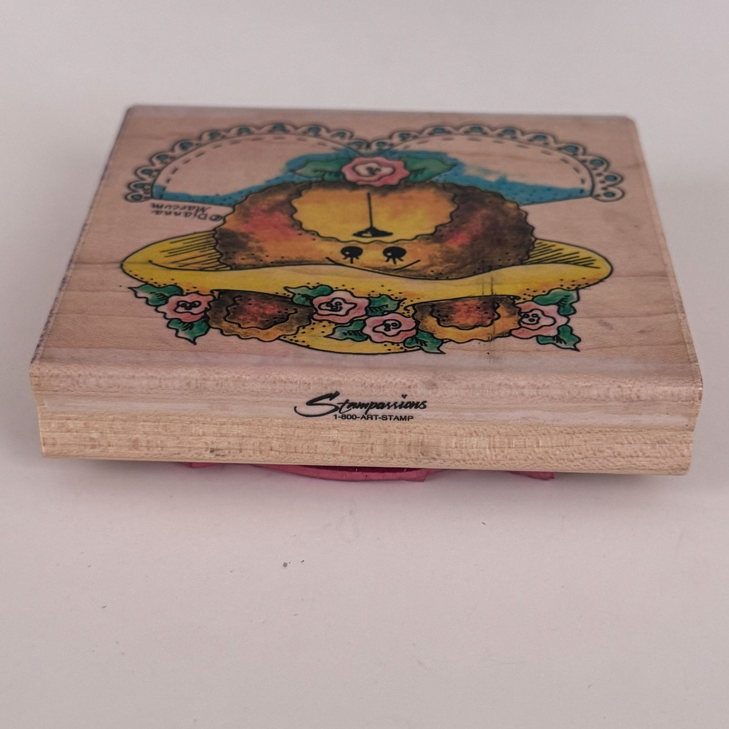 Stampassions Rubber Stamp Beary Elegant Teddy Bear Tea Party Invitation Cardmaking Large