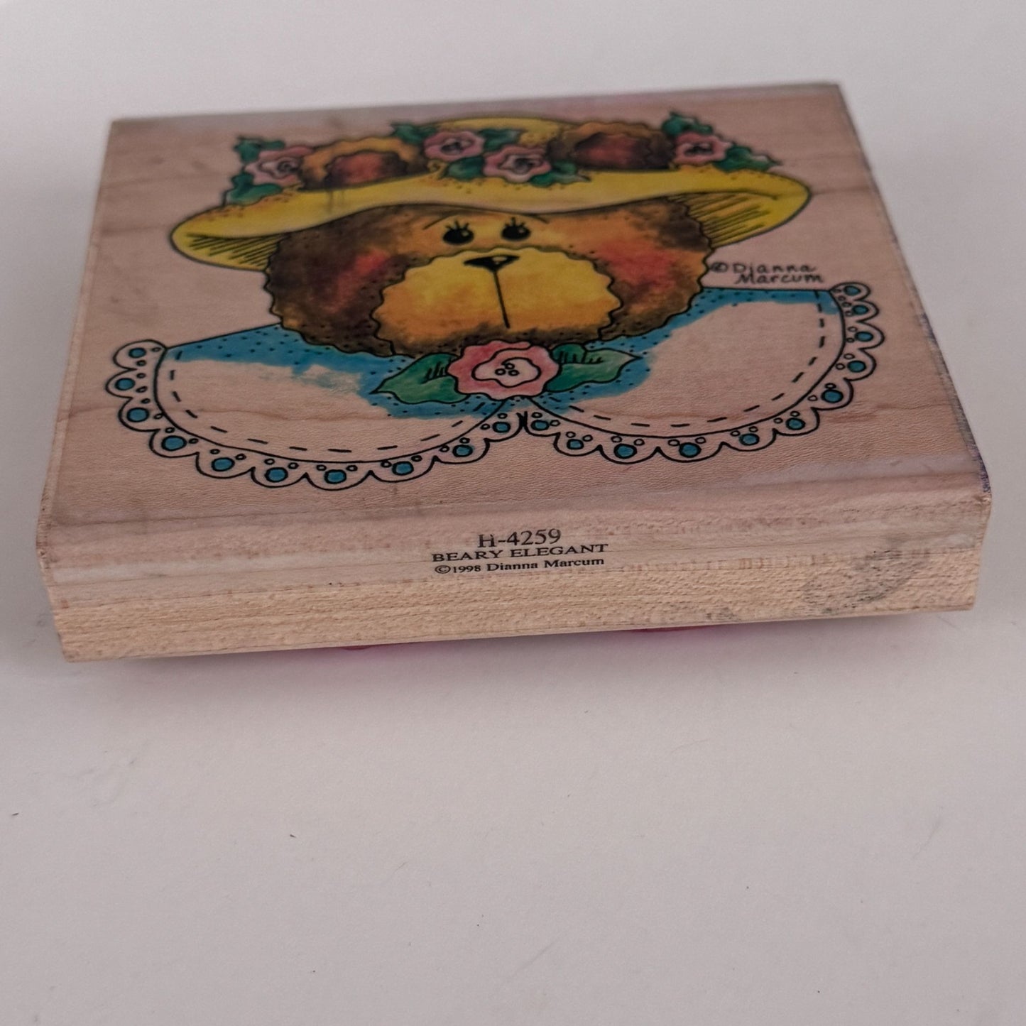 Stampassions Rubber Stamp Beary Elegant Teddy Bear Tea Party Invitation Cardmaking Large