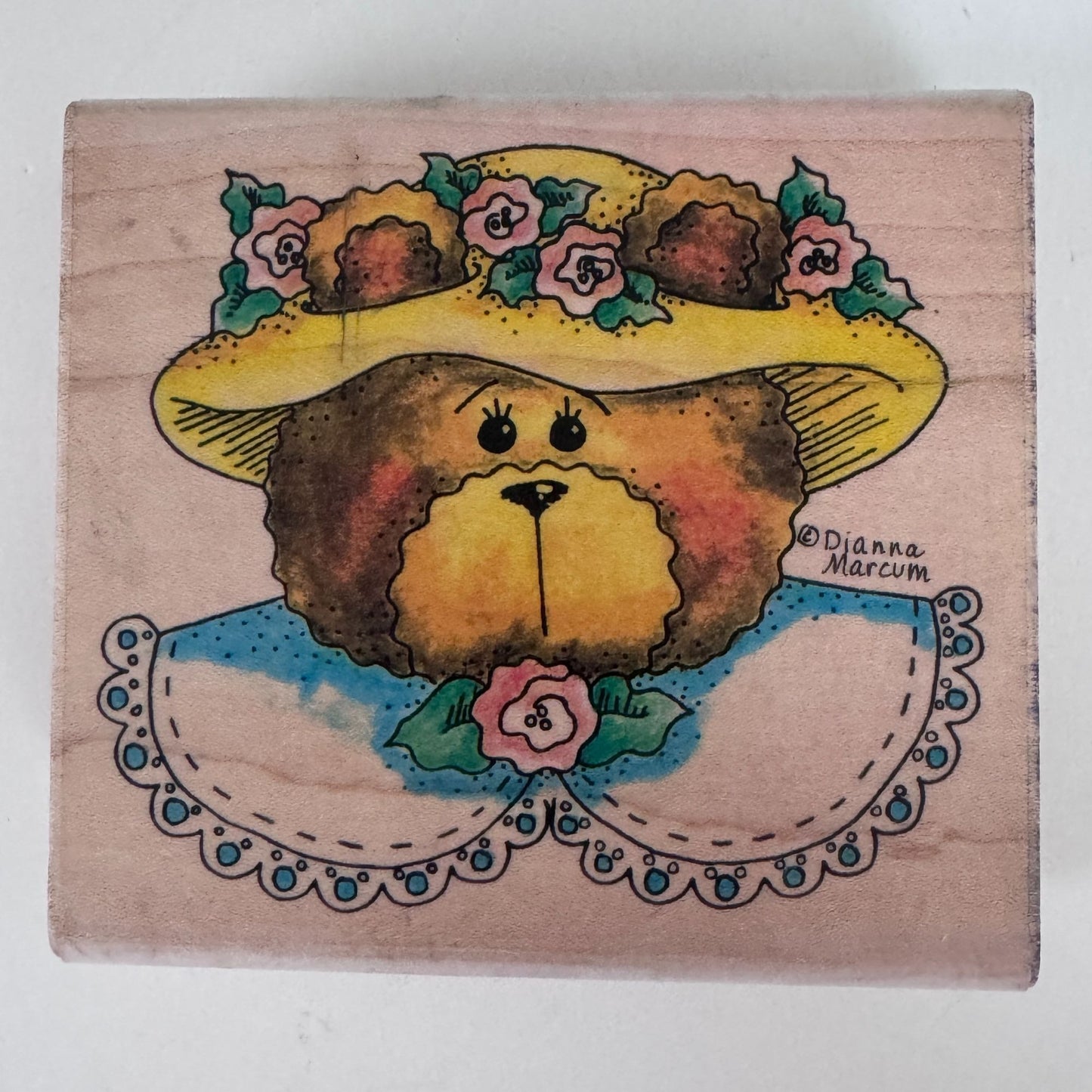 Stampassions Rubber Stamp Beary Elegant Teddy Bear Tea Party Invitation Cardmaking Large