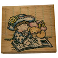 Penny Black Rubber Stamp Sharing Memories Teddy Bear Girl Photo Album Memory