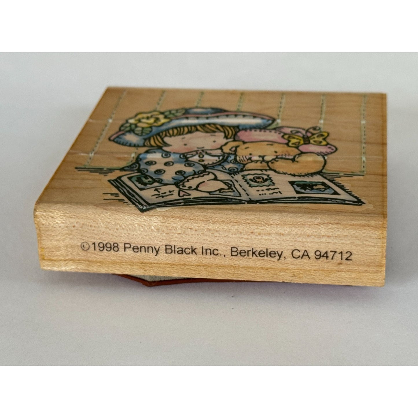 Penny Black Rubber Stamp Sharing Memories Teddy Bear Girl Photo Album Memory