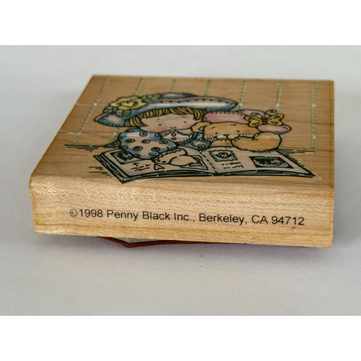 Penny Black Rubber Stamp Sharing Memories Teddy Bear Girl Photo Album Memory