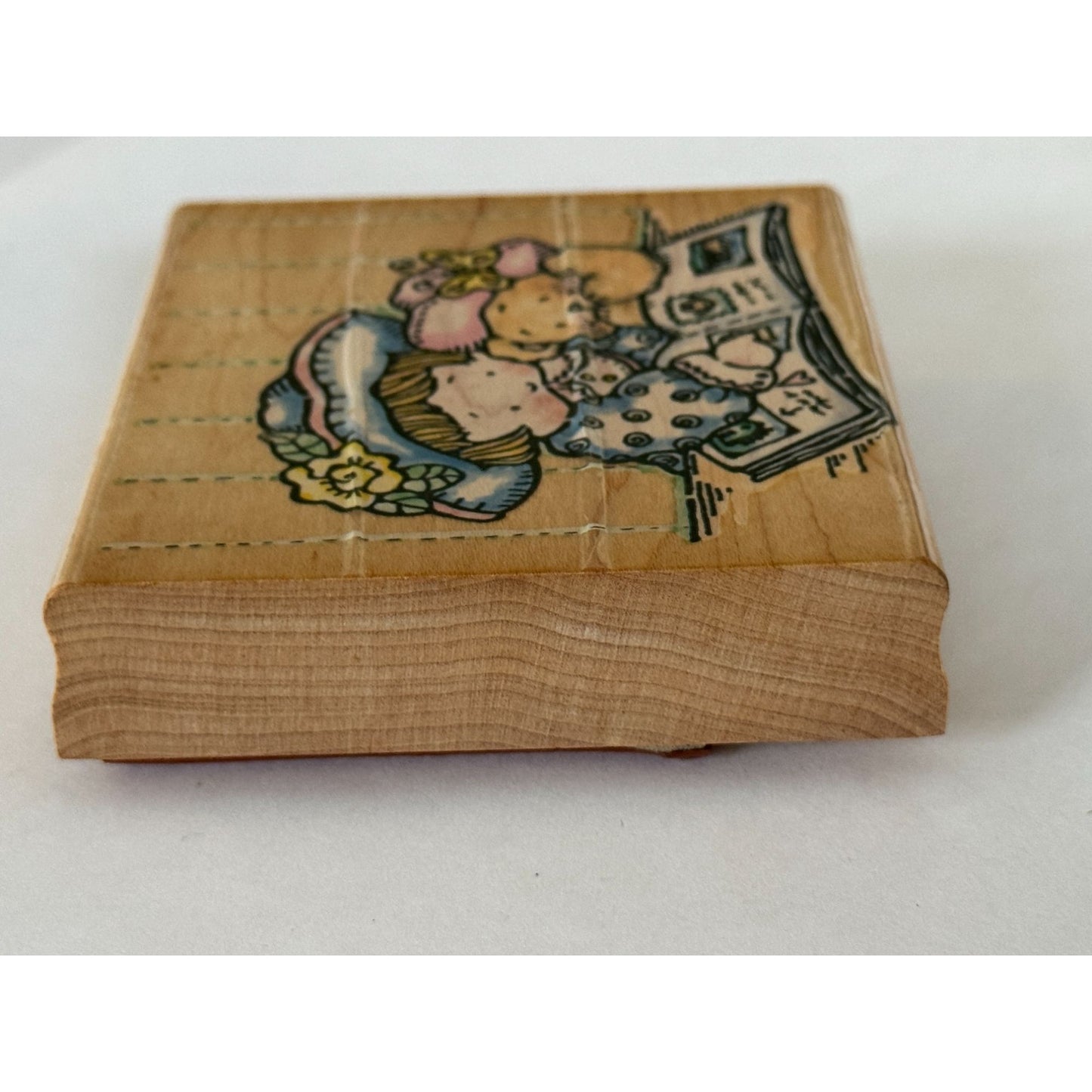 Penny Black Rubber Stamp Sharing Memories Teddy Bear Girl Photo Album Memory