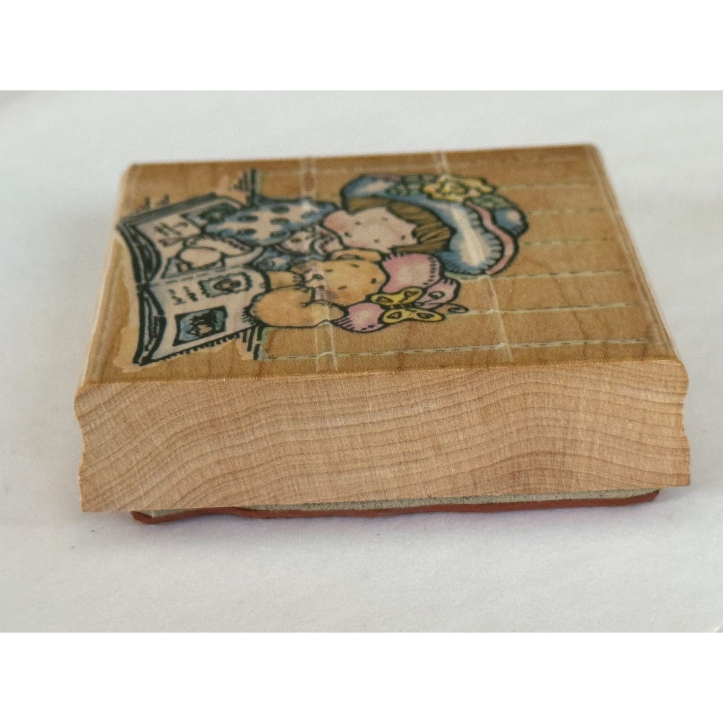 Penny Black Rubber Stamp Sharing Memories Teddy Bear Girl Photo Album Memory